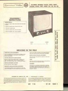 olympic chassis ca cb ce television tv receiver sams photofact manual