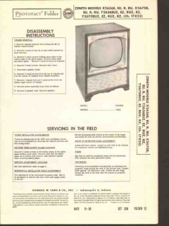 zenith model x2636 x2670 tv television receiver sams photofact manual zenith model x2636 x2670 tv television receiver sams photofact manual
