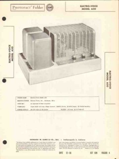 electro-voice model a50 50 watt audio amplifier sams photofact manual electro-voice model a50 50 watt audio amplifier sams photofact manual