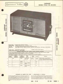 capehart model 75c56 am radio receiver clock sams photofact manual