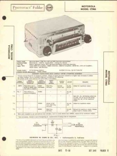 motorola model ctm6 6 tube am car radio receiver sams photofact manual