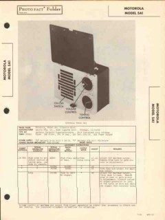motorola model 5a1 portable am radio receiver sams photofact manual