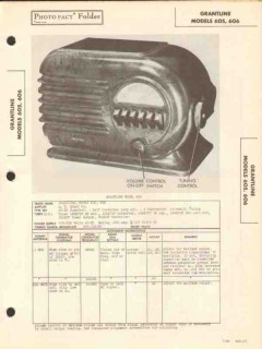grantline model 605 606 6 tube am radio receiver sams photofact manual grantline model 605 606 6 tube am radio receiver sams photofact manual