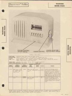 truetone model d2615 6 tube am radio receiver sams photofact manual truetone model d2615 6 tube am radio receiver sams photofact manual