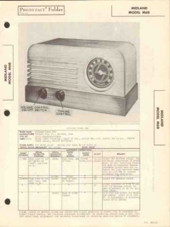 midland model m6b 6 tube am radio receiver sams photofact manual