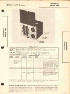 motorola model 5a5 5 tube am radio receiver sams photofact manual
