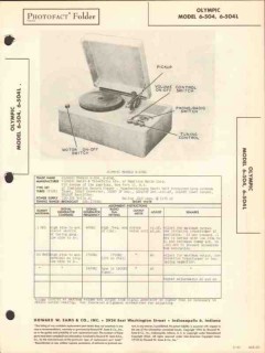 olympic model 6-504 6-504l am radio phonograph sams photofact manual olympic model 6-504 6-504l am radio phonograph sams photofact manual