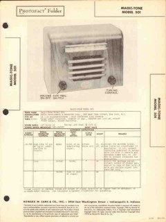 magic-tone model 501 5 tube am radio receiver sams photofact manual magic-tone model 501 5 tube am radio receiver sams photofact manual
