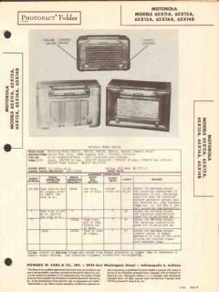 motorola model 65x1xa 6 tube am radio receiver sams photofact manual