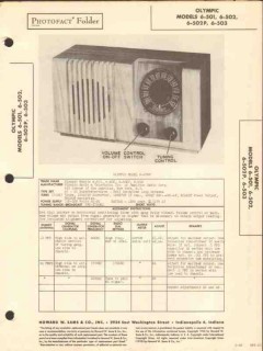 olympic model 6-501 6-502 6-502p 6-503 am radio sams photofact manual