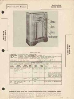 motorola model 85k21 am sw radio receiver sams photofact manual