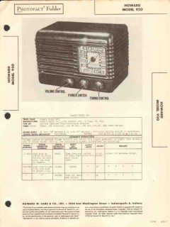 howard model 920 4 tube am radio receiver sams photofact manual howard model 920 4 tube am radio receiver sams photofact manual