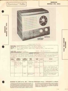 emerson model 510 510a 5 tube am radio receiver sams photofact manual emerson model 510 510a 5 tube am radio receiver sams photofact manual