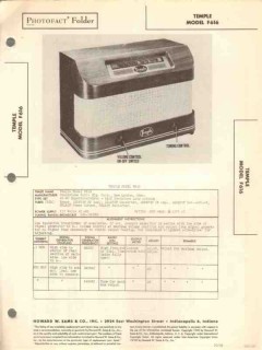 temple model f-616 6 tube am radio receiver sams photofact manual temple model f-616 6 tube am radio receiver sams photofact manual