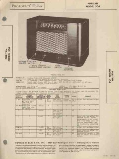 puritan model 504 6 tube am sw radio receiver sams photofact manual puritan model 504 6 tube am sw radio receiver sams photofact manual