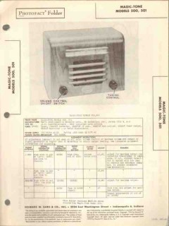 magic-tone model 500 501 am radio receiver sams photofact manual magic-tone model 500 501 am radio receiver sams photofact manual