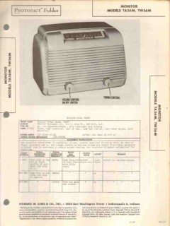 monitor model ta56m tw56m am radio receiver sams photofact manual