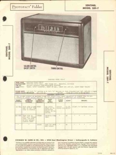 sentinel model 289-t 4 tube am radio receiver sams photofact manual sentinel model 289-t 4 tube am radio receiver sams photofact manual