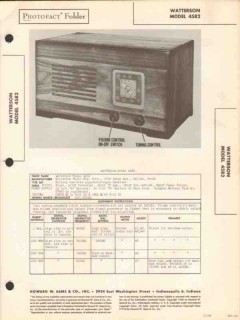 watterson model 4582 4 tube am radio receiver sams photofact manual watterson model 4582 4 tube am radio receiver sams photofact manual