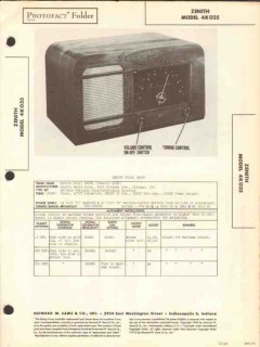 zenith model 4k035 4 tube am radio receiver sams photofact manual zenith model 4k035 4 tube am radio receiver sams photofact manual