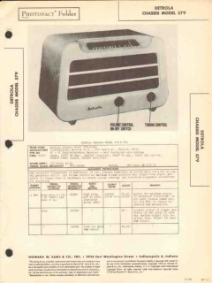 detrola model 579 6 tube am radio receiver sams photofact manual