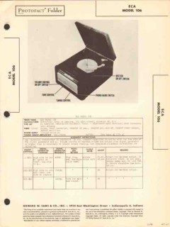 eca model 106 am radio receiver phonograph sams photofact manual eca model 106 am radio receiver phonograph sams photofact manual