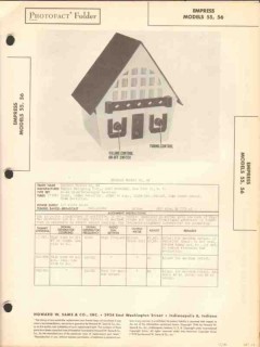empress model 55 56 am radio receiver sams photofact manual