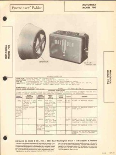 motorola model 705 8 tube am car radio receiver sams photofact manual