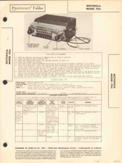 motorola model fd6 6 tube am car radio receiver sams photofact manual