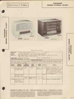 coronado model 43-8312a 43-8471 6 tube am radio sams photofact manual coronado model 43-8312a 43-8471 6 tube am radio sams photofact manual