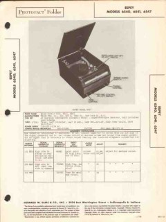 espey model 6540 6541 6547 am radio phonograph sams photofact manual espey model 6540 6541 6547 am radio phonograph sams photofact manual