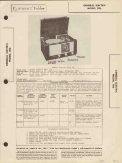 general electric model 106 am radio phonograph sams photofact manual general electric model 106 am radio phonograph sams photofact manual