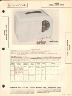 vogue model 553r 554r 5 tube am radio receiver sams photofact manual vogue model 553r 554r 5 tube am radio receiver sams photofact manual