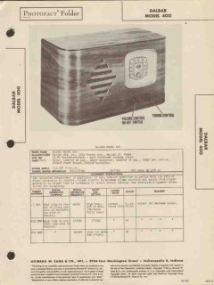 dalbar model 400 6 tube am radio receiver sams photofact manual dalbar model 400 6 tube am radio receiver sams photofact manual