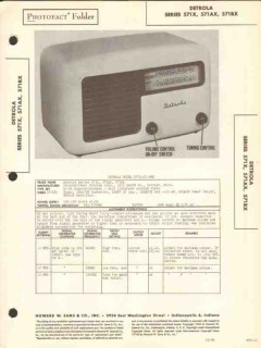 detrola model 571x 571ax 571bx am radio receiver sams photofact manual