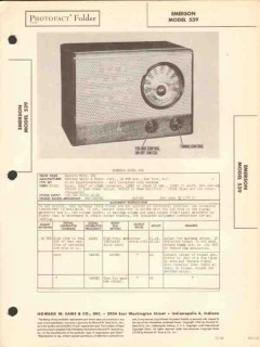 emerson model 539 5 tube am radio receiver sams photofact manual emerson model 539 5 tube am radio receiver sams photofact manual
