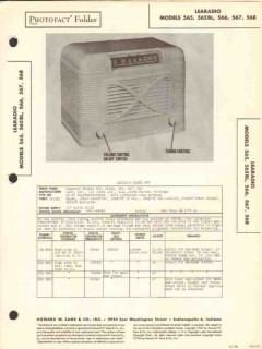 learadio model 565 566 567 568 am radio receiver sams photofact manual