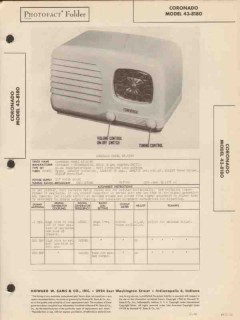 coronado model 43-8180 5 tube am radio receiver sams photofact manual coronado model 43-8180 5 tube am radio receiver sams photofact manual