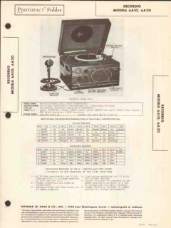 recordio model 6a10 6a20 amp recorder reproducer sams photofact manual recordio model 6a10 6a20 amp recorder reproducer sams photofact manual