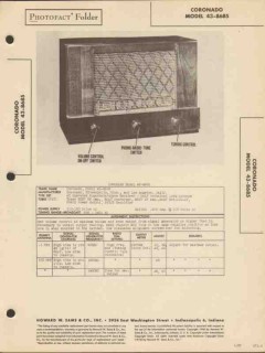 coronado model 43-8685 6 tube am radio receiver sams photofact manual coronado model 43-8685 6 tube am radio receiver sams photofact manual