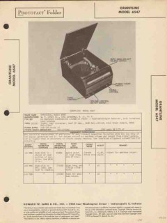 grantline model 6547 am radio receiver phono sams photofact manual grantline model 6547 am radio receiver phono sams photofact manual
