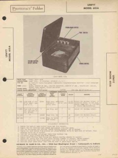 lewyt model 615a am radio receiver phonograph sams photofact manual