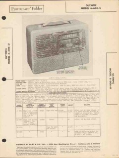 olympic model 6-606-u portable am radio receiver sams photofact manual