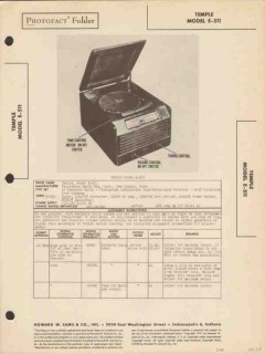 temple model e-511 am radio receiver phonograph sams photofact manual temple model e-511 am radio receiver phonograph sams photofact manual