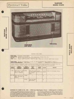 truetone model d2644 4 tube am radio receiver sams photofact manual truetone model d2644 4 tube am radio receiver sams photofact manual