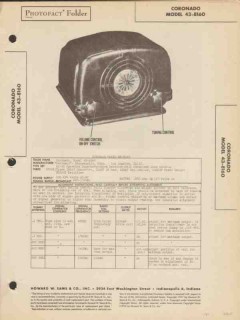 coronado model 43-8160 5 tube am radio receiver sams photofact manual coronado model 43-8160 5 tube am radio receiver sams photofact manual