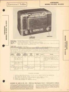 coronado model 43-8351 43-8352 am radio receiver sams photofact manual coronado model 43-8351 43-8352 am radio receiver sams photofact manual