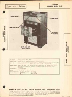 crosley model 86cr 86cs am fm sw radio phono sams photofact manual