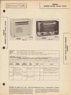 knight model 5a150 5a152 5a154 am radio receiver sams photofact manual