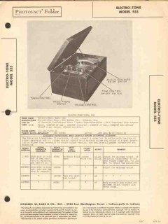 electro-tone model 555 am radio receiver phono sams photofact manual electro-tone model 555 am radio receiver phono sams photofact manual